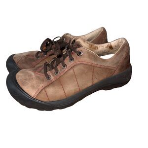 Keen Brown Leather Walking Hiking Trail Outdoor Lace Up Shoes‎ Size 10  Women’s